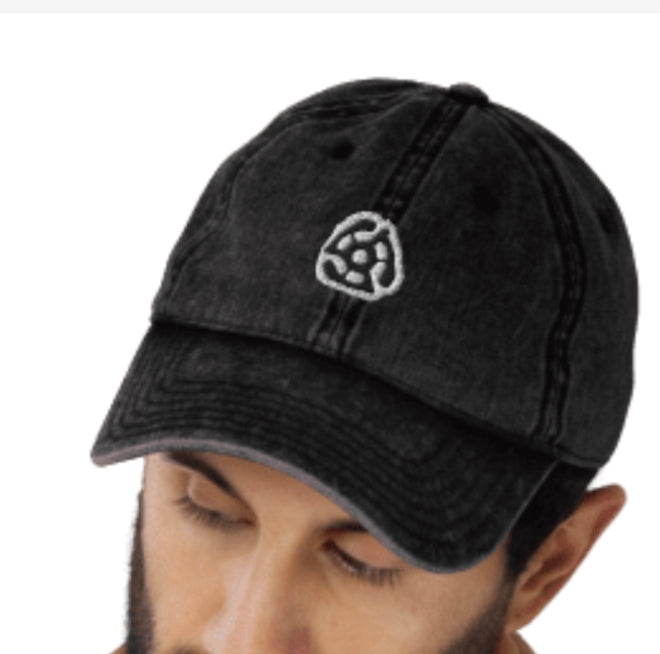 45 Black Denim Dad hat Snapback