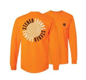 Stereo Sounds Spiral Long Sleeve Tee - Safety Orange