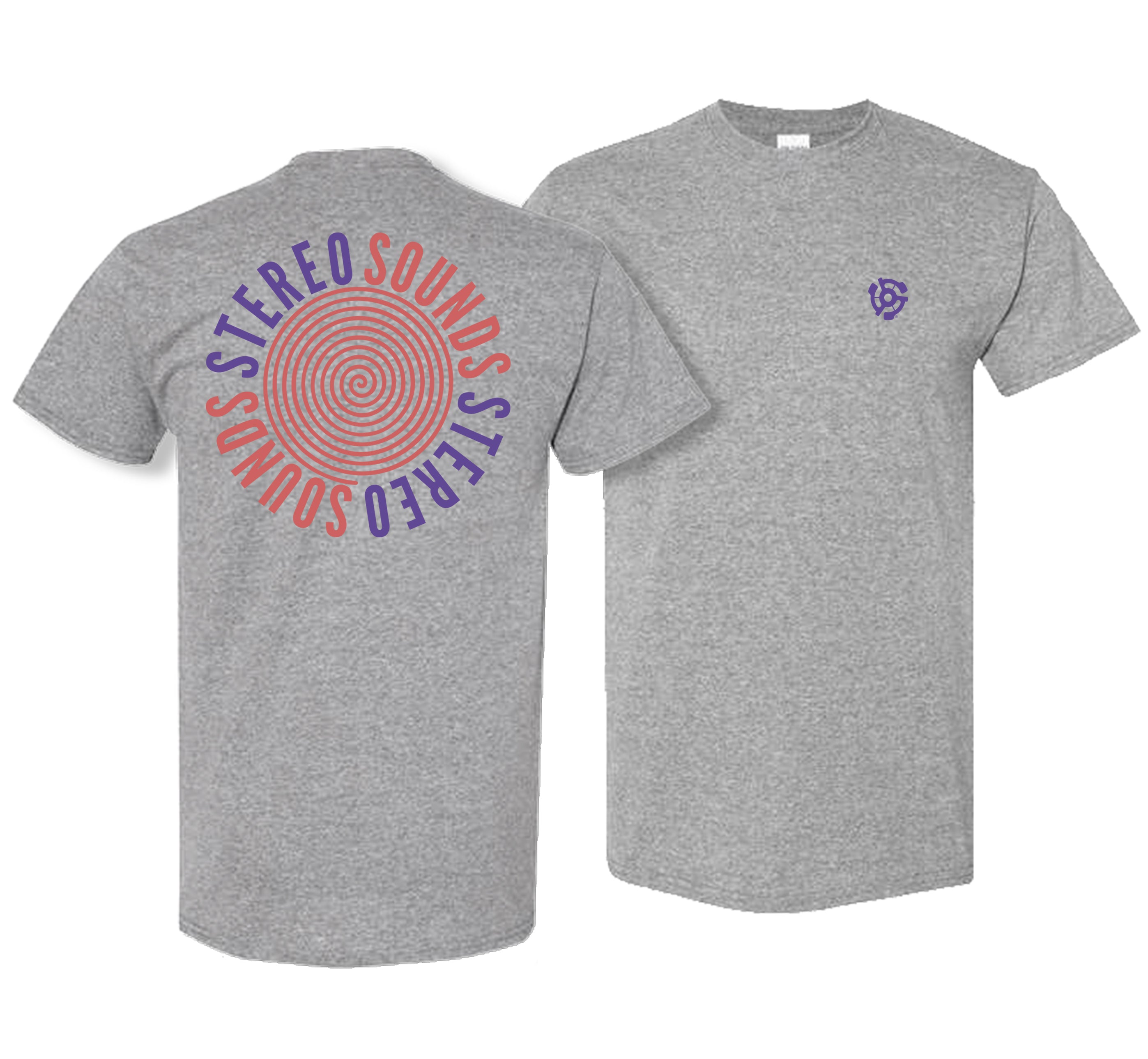 Stereo Sounds Spiral Tee - Heather Grey