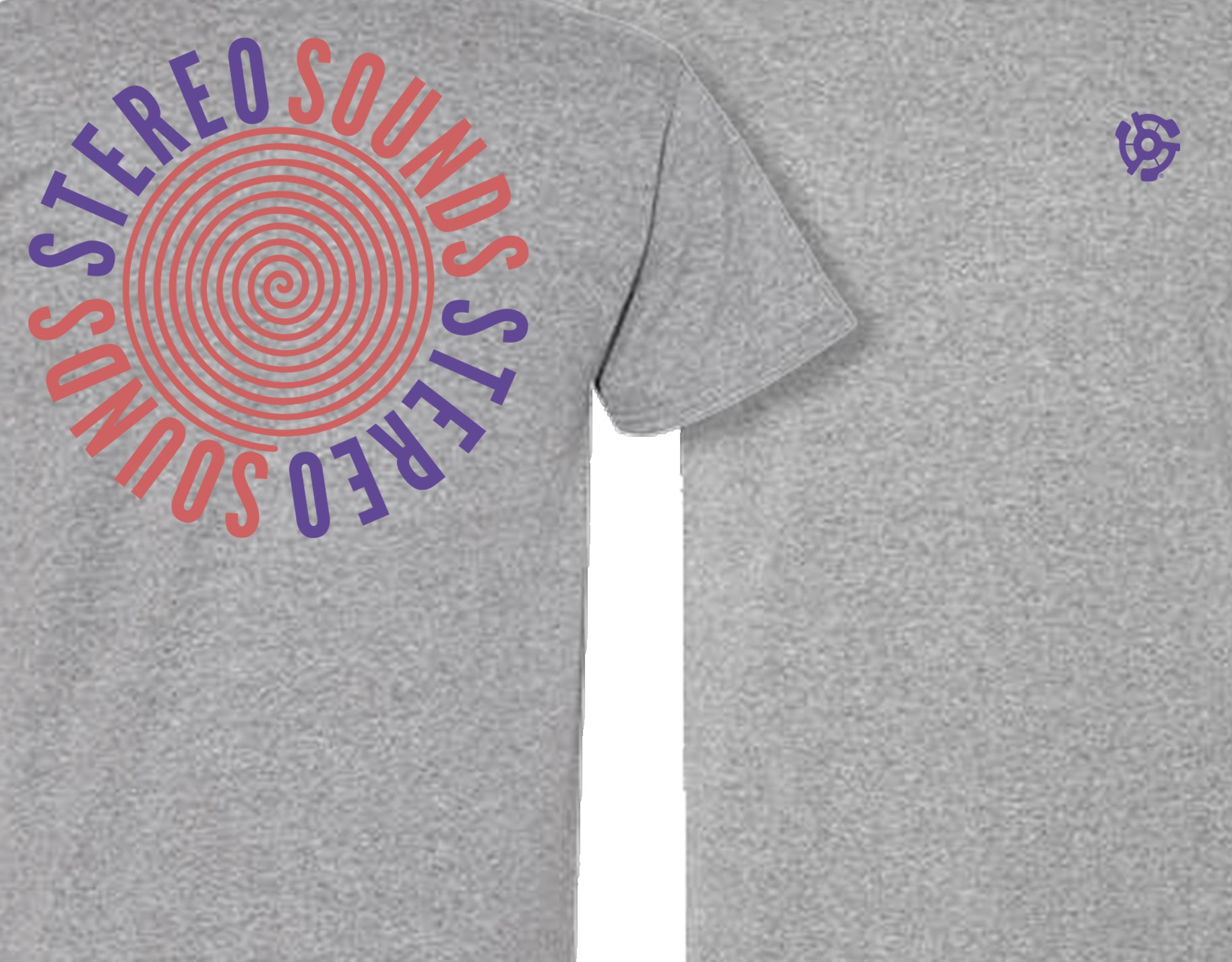 Stereo Sounds Spiral Tee - Heather Grey