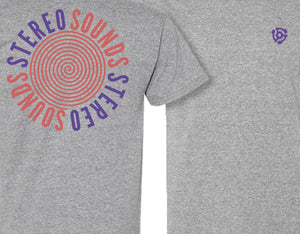 Stereo Sounds Spiral Tee - Heather Grey