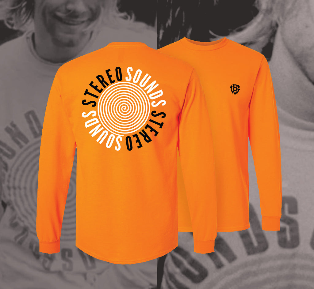 Stereo Sounds Spiral Long Sleeve Tee - Safety Orange