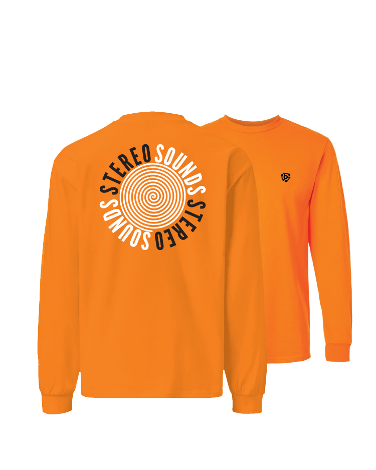 Stereo Sounds Spiral Long Sleeve Tee - Safety Orange